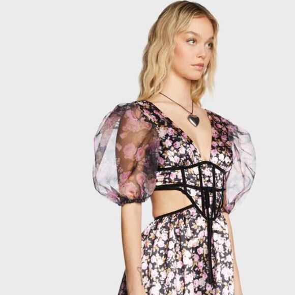 FOR LOVE AND 🍋 LEMONS MADISON MIDI DRESS $297 NWT XL - Picture 7 of 8